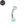 G23 Titanium Enamel Curved Barbell Eyebrow Rings WGC39D0-01-1