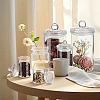 Column Glass Storage Jar with Lid AJEW-WA0004-78-6