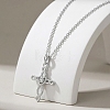 925 Sterling Silver Pave 5A Clear Cubic Zirconia Pendants SE-CBA9BBC-14P-3