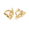 Brass Micro Pave Cubic Zirconia Charms KK-H093-16B-G-2
