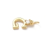 Brass Pave Clear Cubic Zirconia Charms KK-A273-01G-G-2