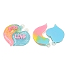 2Pcs Gradient Color Translucent Resin Pendants RESI-XCP0002-41B-2