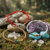 3Pcs Adjustable Chakra Natural & Synthetic Mixed Stone Round Bead Braided Bracelet Sets ZZ4943-4-3