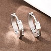 304 Stainless Steel Clear Cubic Zirconia Hoop Earrings EJEW-L307-12P-01-3
