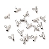 Rhodium Plated 925 Sterling Silver Tube Bails STER-NH0001-01P-1