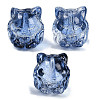 Transparent Spray Paint Glass Beads GLAA-H035-01J-1