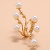 Iron with Imitation Pearl Cuff Rings for Women YS4776-3-1
