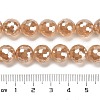 Electroplated Natural Quartz Round Beads Strands G-L598-A02-03A-5