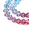 Gradient Color Baking Paint Glass Bead Strands X1-DGLA-A039-T4mm-A017-3