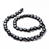 Handmade Evil Eye Lampwork Flat Round Bead Strands LAMP-L058-8mm-20-4