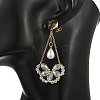 Electroplate Glass Dangle Earrings for Women EJEW-MZ00796-3
