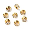 Brass Rhinestone Spacer Beads LS-RSB093-1G-1