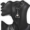 Triangle Shell Pearl Dangle Earrings EJEW-JE06769-4