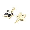 Brass Enamel Charms KK-L237-026G-3