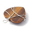 Natural Mixed Stone Copper Wire Wrapped Pendants PALLOY-JF02148-3