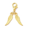 20Pcs 2 Styles Alloy Wings and Iron Bell Pendant Decoration HJEW-JM01309-2