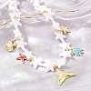 Ocean Brass Pave Cubic Zirconia and Enamel Sea Animals Pendant Necklaces KK-CBA4547-03C-G-3