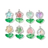 40Pcs Alloy Glass Bead Pendants PALLOY-JF05181-02-2