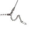 Non-Tarnish 304 Stainless Steel Ball Chain Necklace LS-NJEW-D045-03P-3