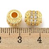 Rack Plating Brass Micro Pave Clear Cubic Zirconia Beads KK-L215-309G-3