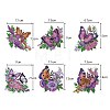 6Pcs Butterfly DIY Diamond Painting Keychain Kit PW-WG95088-01-5