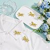 8Pcs Running Horse Zinc Alloy Lapel Pin Brooches for Backpack Clothes JEWB-GA0001-57-4