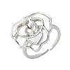 Flower Brass Shell Cuff Ring Settings KK-K297-01P-1