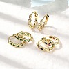 Brass Micro Pave Cubic Zirconia Hoop Earrings EJEW-P322-02G-1