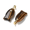 Natural Tiger Eye Pendants G-A297-01G-21-2