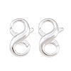 Brass Double-Sided Lobster Clasp for Jewelry Making KK-CBAA482-03S-1