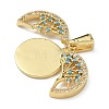 Brass Micro Pave Cubic Zirconia Pendants KK-L257-11G-2