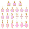 21Pcs 7 Styles Brass Enamel Charms KK-TA0003-19B-3