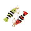 TOHO Glass Seed Beaded & Natural Cultured Freshwater Pearl Pendnats PALLOY-MZ01377-2