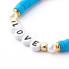 Handmade Polymer Clay Heishi Beads Stretch Bracelets Sets BJEW-SZ0001-59-18