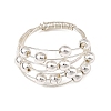 Round Copper Wire with Electroplate Non-magnetic Synthetic Hematite Finger Rings RJEW-JR01096-3