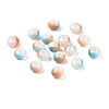 Opaque Spray Painted Glass Beads GLAA-G118-01M-1