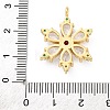 Rack Plating Brass with Cubic Zirconia Pendants KK-Q010-11G-3