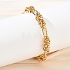 Unisex 304 Stainless Steel Byzantine Chains Bracelets BJEW-G790-05G-2