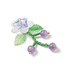 Glass Beaded Pendants PALLOY-MZ01156-02-3
