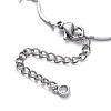 304 Stainless Steel Scalloped Bar Link Chain Anklets AJEW-AN00323-4
