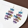 430 Stainless Steel Dragonfly Dangle Earrings EJEW-A137-04P-01-3