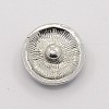 Antique Silver Zinc Alloy Rhinestone Buttons SNAP-M003-23-2