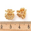 Brass Micro Pave Clear Cubic Zirconia Beads KK-Z072-17G-2