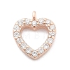 925 Sterling Silver Micro Pave Clear Cubic Zirconia Charms LS-STER-A034-02A-RG-1