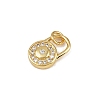 Brass Micro Pave Cubic Zirconia Charms KK-H077-02G-03-2