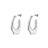 Stainless Steel C-shape Hoop Earrings for Women UU2795-2-1