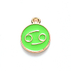 Alloy Enamel Pendants X-ENAM-S124-01B-06D-2