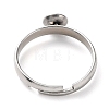 Adjustable 304 Stainless Steel Finger Ring STAS-K255-16P-A-3