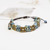 Alloy & Handmade Porcelain Bead Braided Bead Bracelets WG53770-02-1