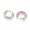 Ion Plating(IP) 304 Stainless Steel Huggie Hoop Earrings EJEW-F111B-13mm-Y-2